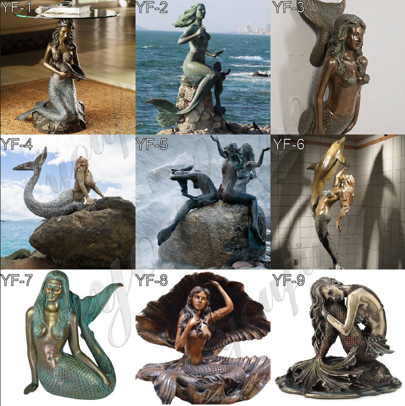 bronze mermaid