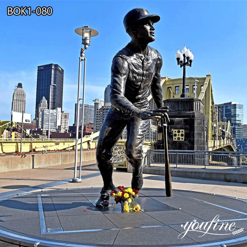 Bronze Baseball Player Statue Application